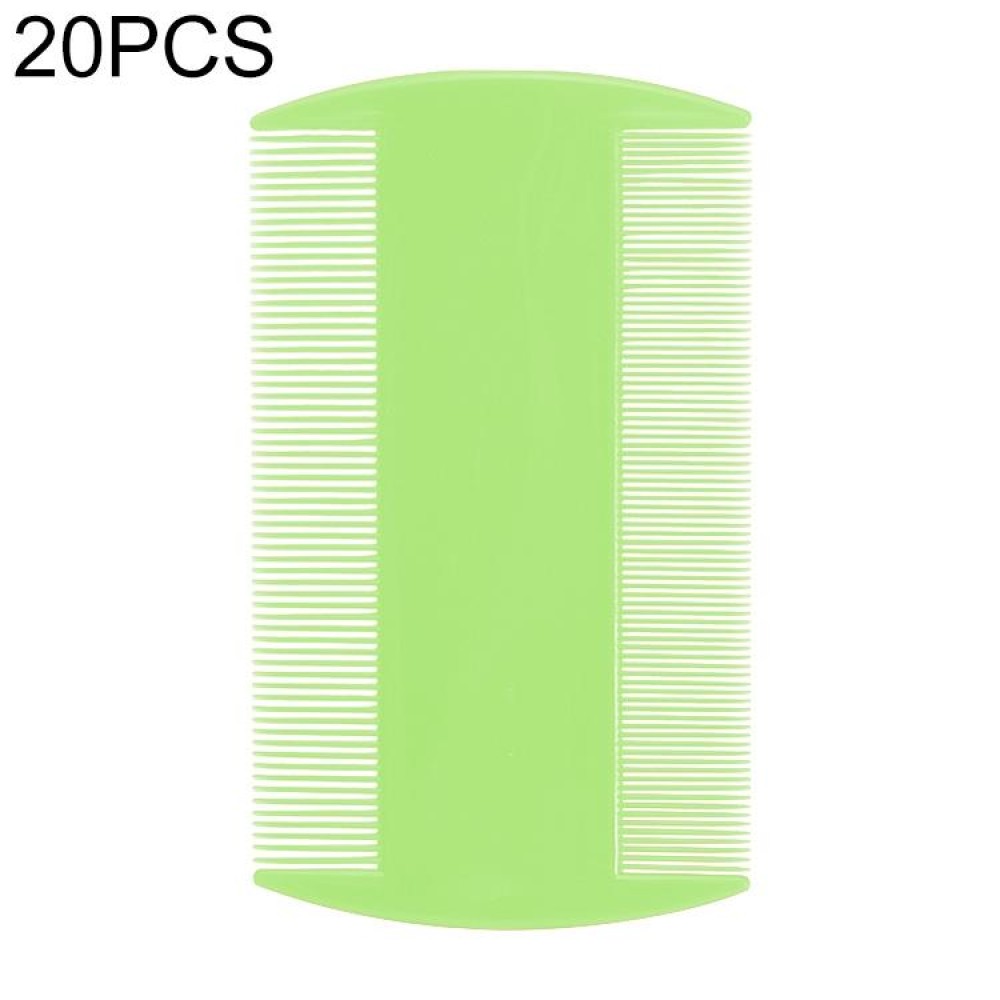20 PCS Pet Comb Double-Sided Comb Dog Cleaning Supplies Cat Comb Pet Grooming Supplies(Green)