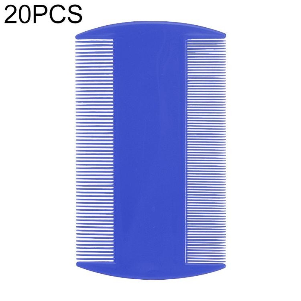 20 PCS Pet Comb Double-Sided Comb Dog Cleaning Supplies Cat Comb Pet Grooming Supplies(Dark Blue)