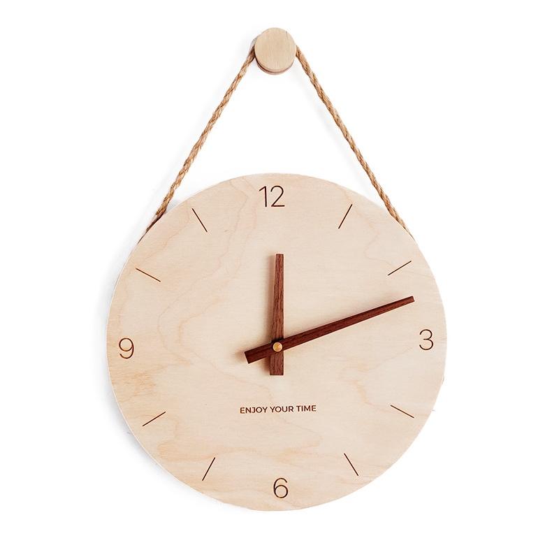 10 inch Scale Version Wooden Sling Wall Clock Home Living Room Clock