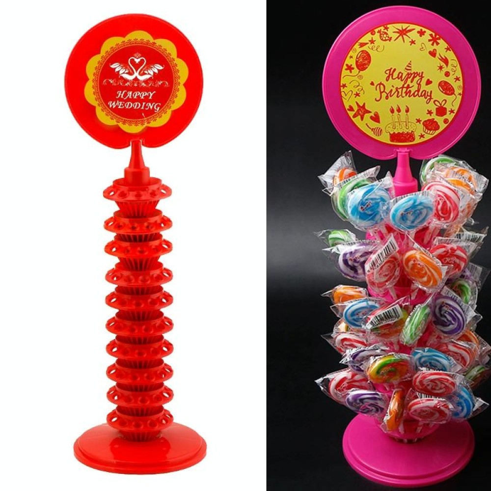 TX015 PP Ring 120 Hole Lollipop Holder Adjustable Candy Display Stand(Red)