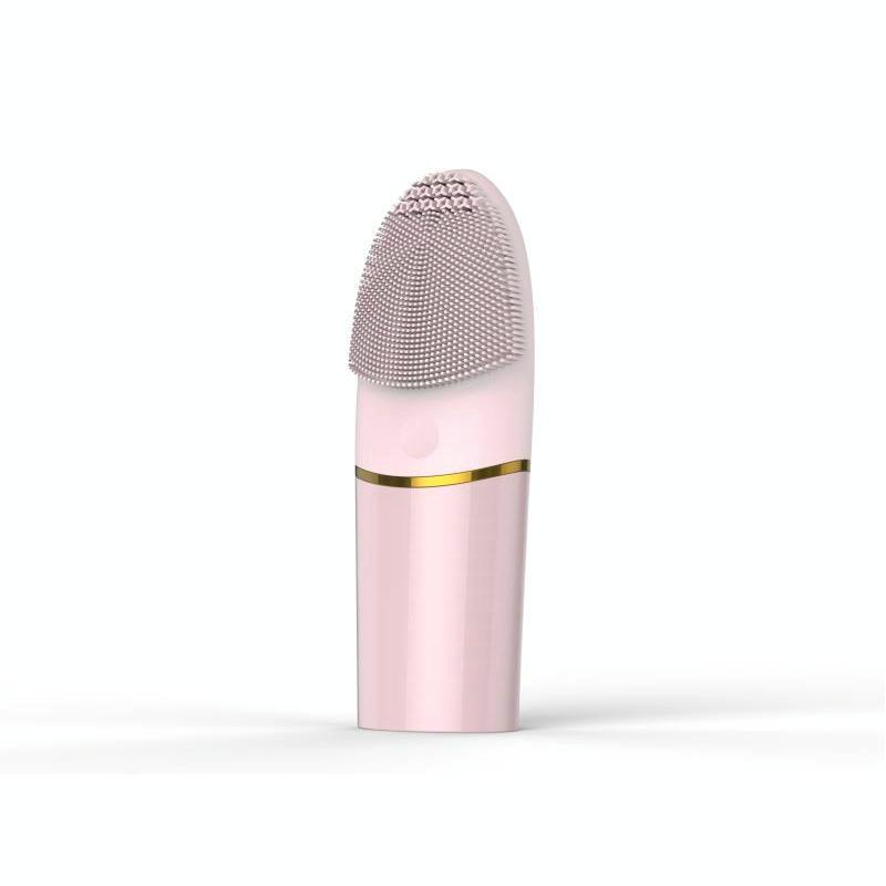 AM--1101 Silicone Handheld Cleansing Apparatus Waterproof Portable Cleansing Brush Massager Pore Cleaner(Pink)
