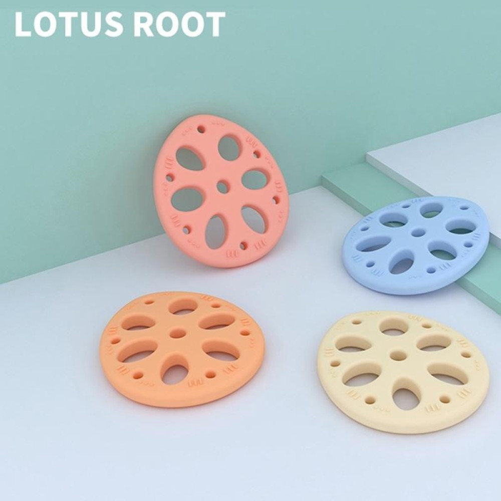 M010093 4 PCS Silicone Lotus Root Tablets Baby Soothing Teether Children Molars Toys Maternal And Child Supplies, Colour: Yellow