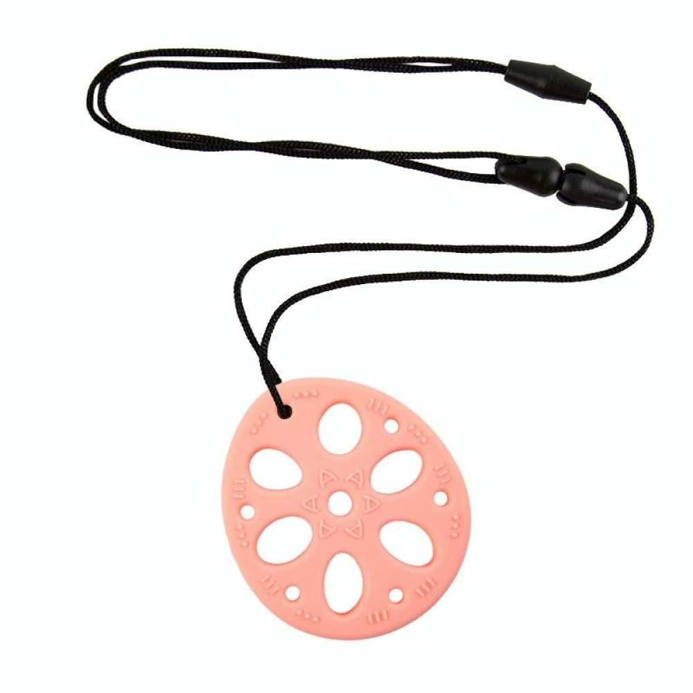 M010093 4 PCS Silicone Lotus Root Tablets Baby Soothing Teether Children Molars Toys Maternal And Child Supplies, Colour: Pink With Lanyard