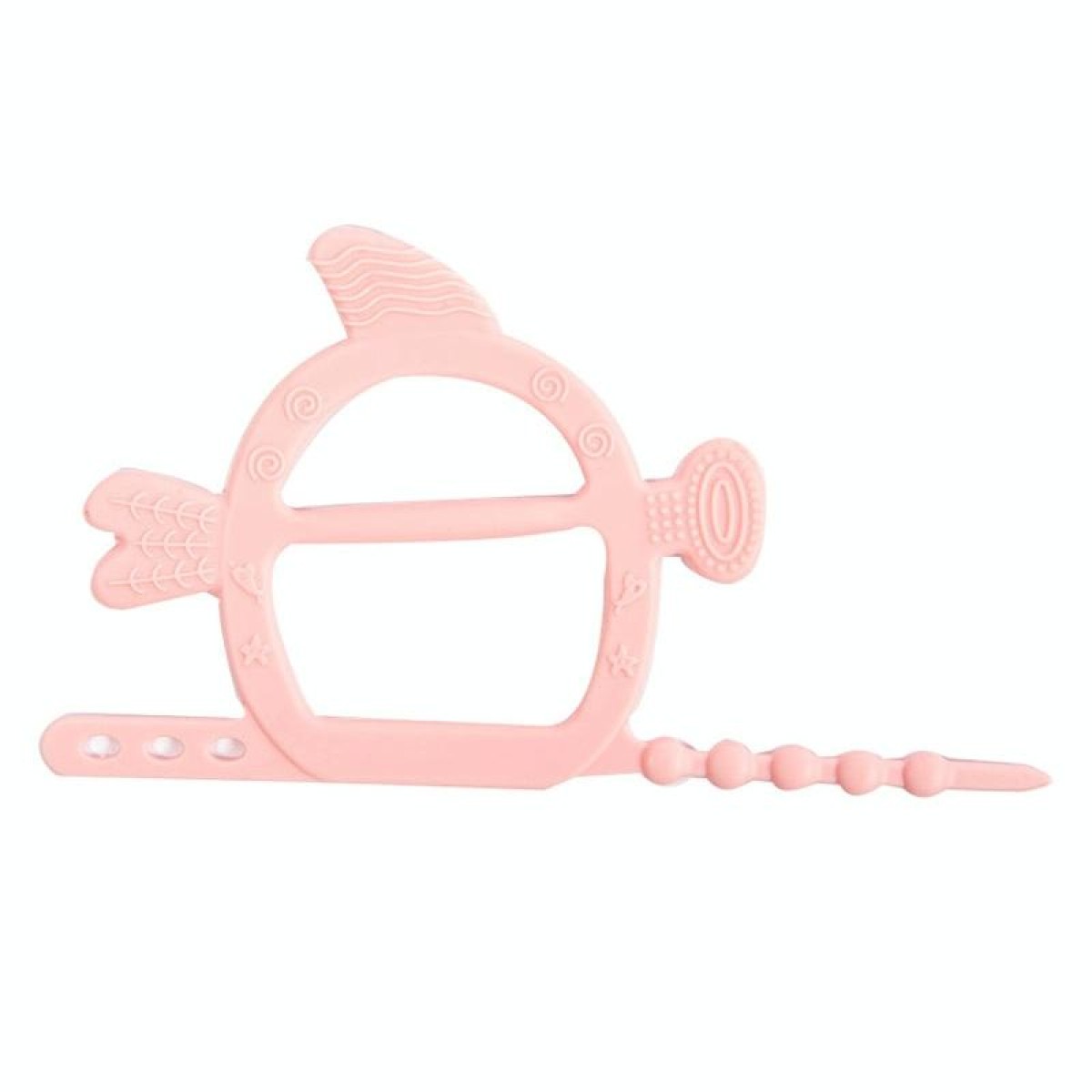 M010075 4 PCS Baby Silicone Teether Toys Baby Molar Sticks Maternal and Child Products(Pink)