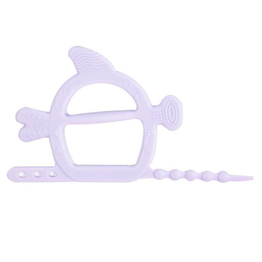 M010075 4 PCS Baby Silicone Teether Toys Baby Molar Sticks Maternal and Child Products(Purple)