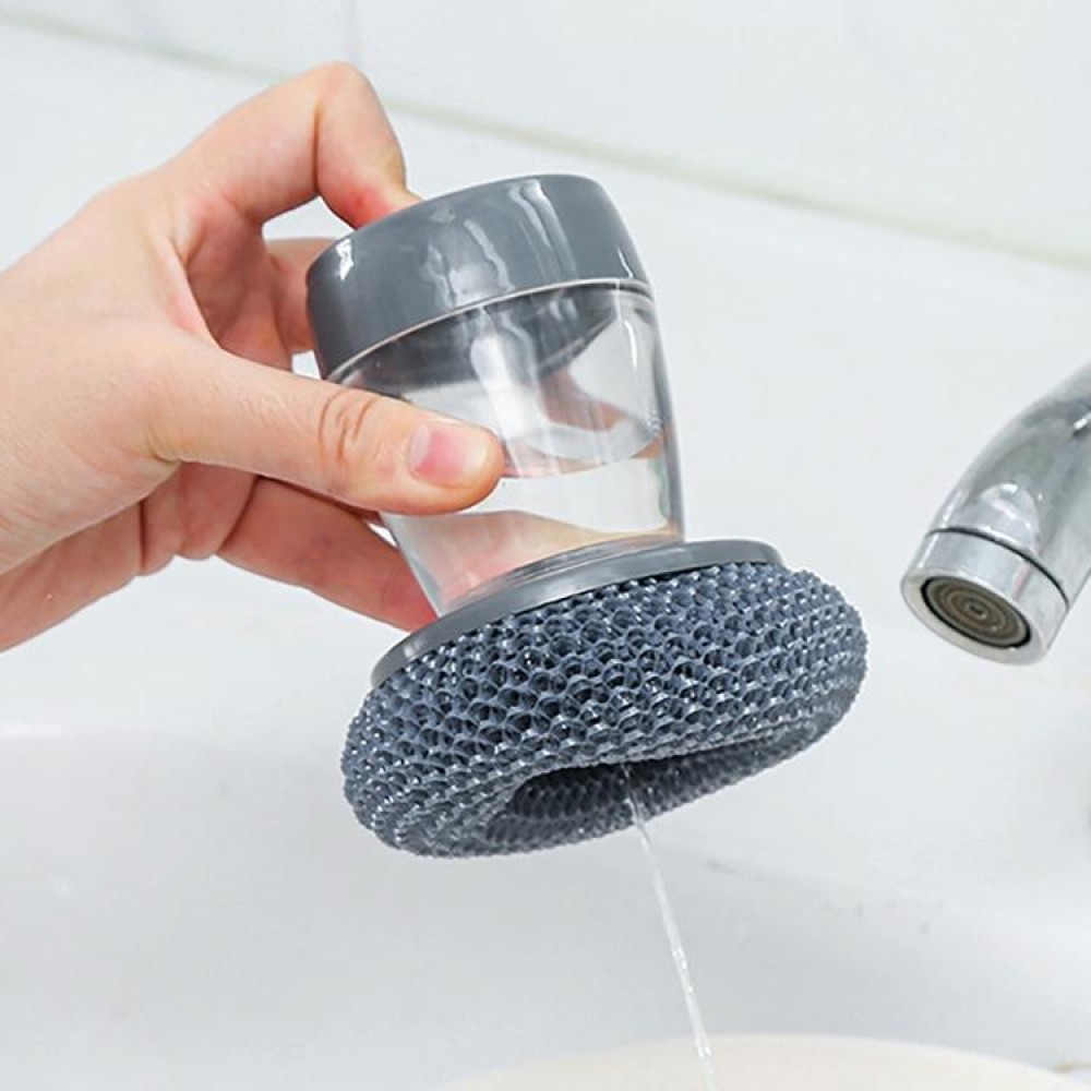Multifunctional Push-Type Cleaning Brush Kitchen Detergent Automatic Liquid Addition Dishwashing Brush(PET Pot Brush)