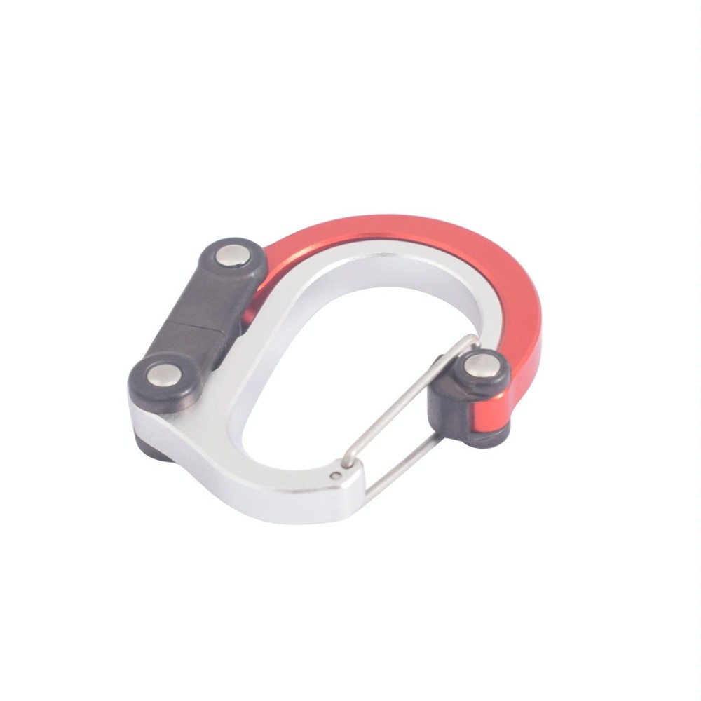 Multifunctional Carabiner Aluminum Alloy D-Type Outdoor Products Quick-Hanging Buckle(Red)