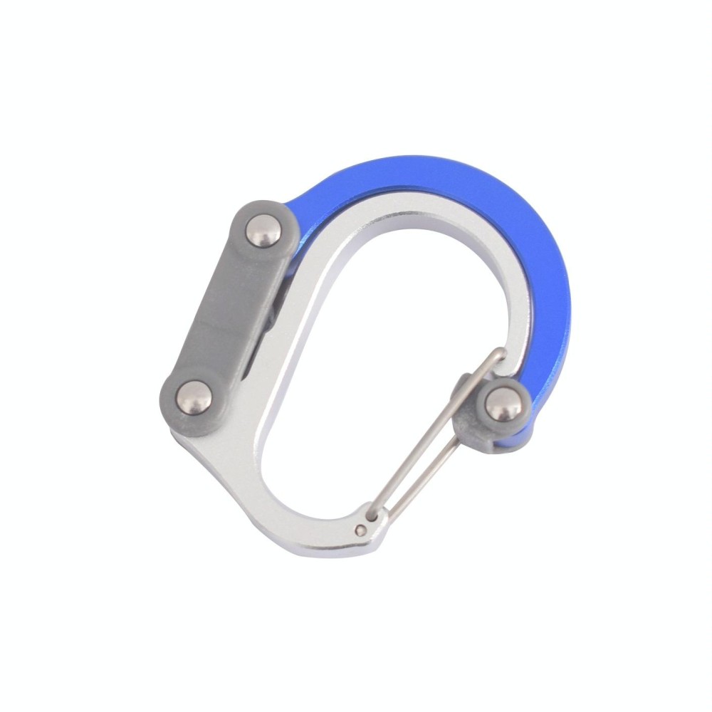 Multifunctional Carabiner Aluminum Alloy D-Type Outdoor Products Quick-Hanging Buckle(Blue)