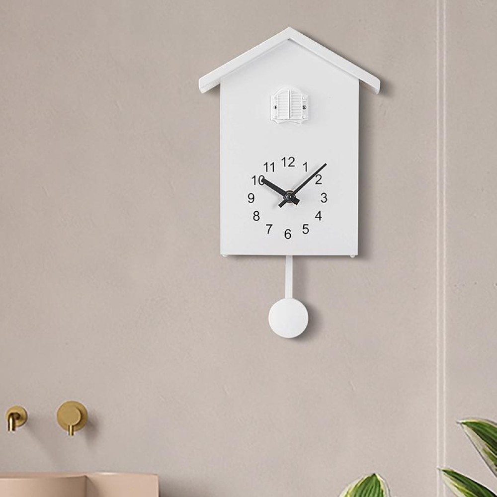 T60 Cuckoo Clock The Bird Reports On The Hour Clock, Colour: White