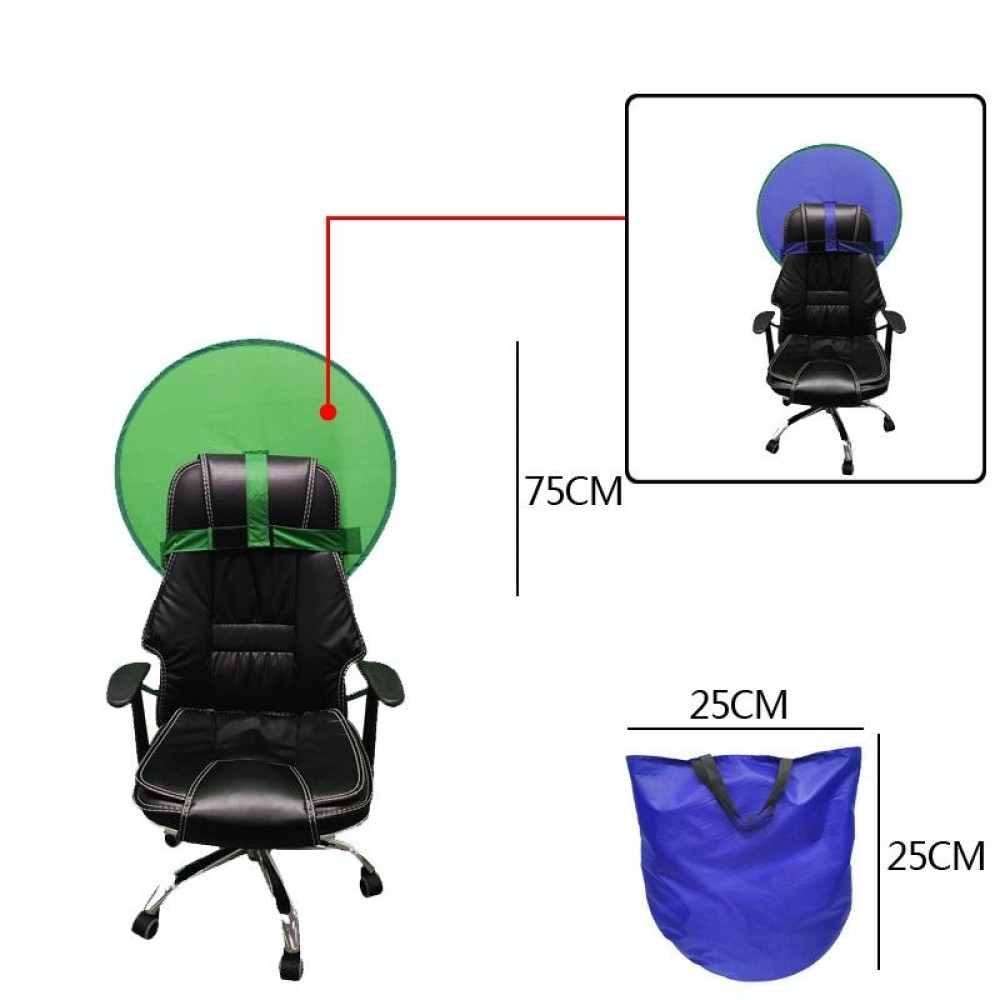 Live E-Sports Background Cloth Folding Background Board, Size: Double Layer S Blue Green 75cm