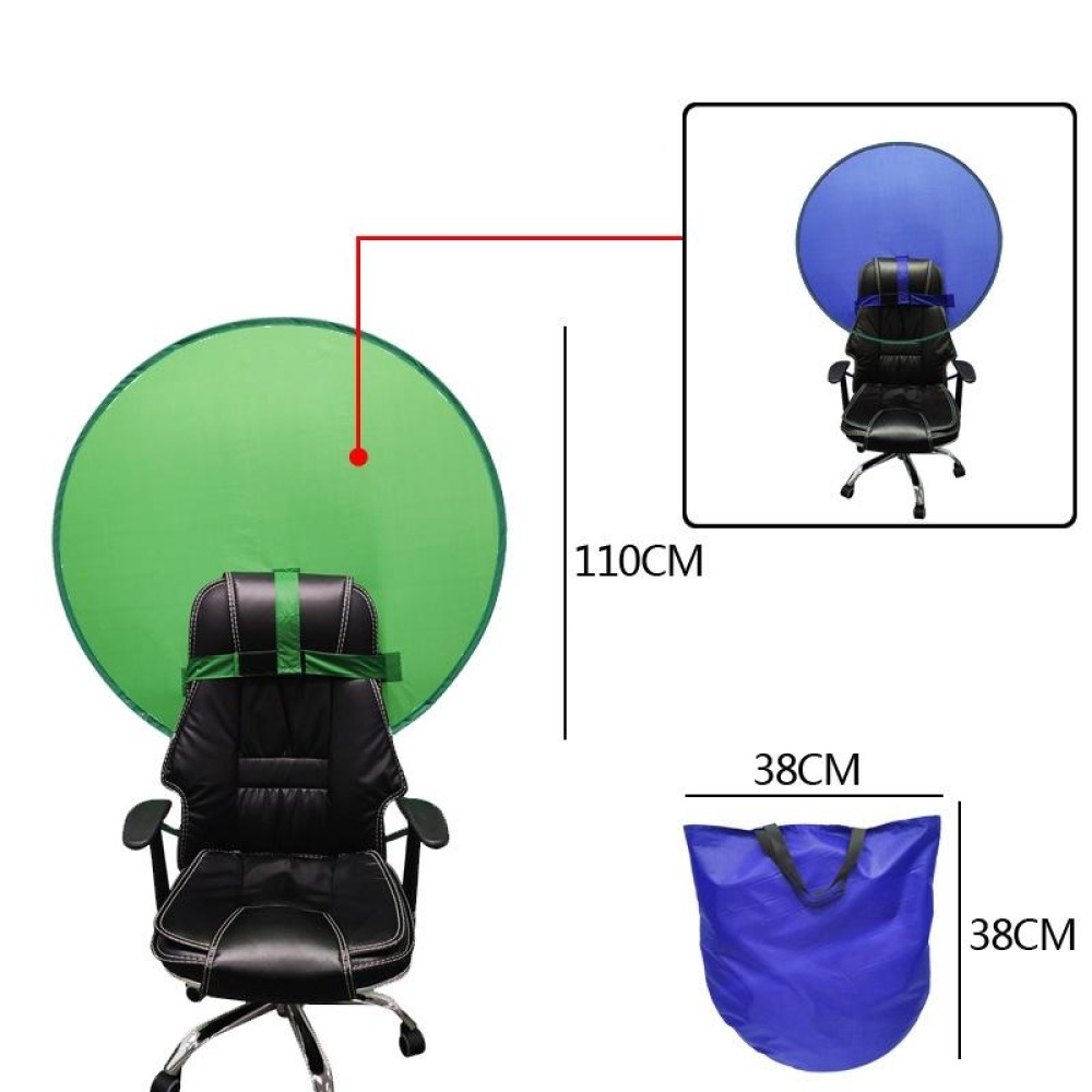 Live E-Sports Background Cloth Folding Background Board, Size: Double Layer M Blue Green 110cm