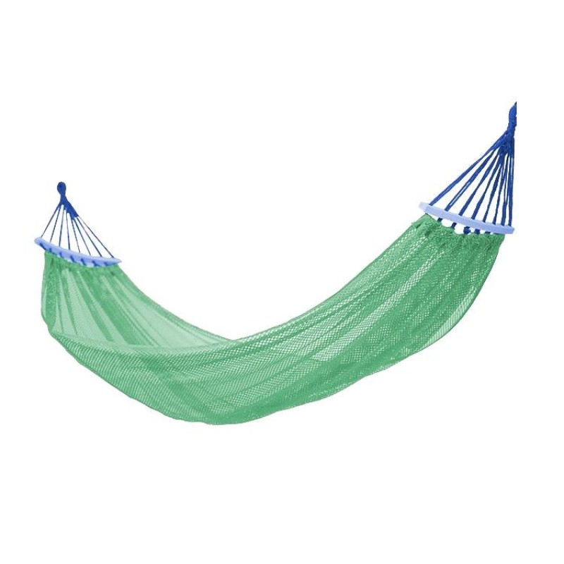 Bending Ice Silk Mesh Hammock Outdoor Hanging Bed Camping  Anti-Sidewall Hammock Swing, Size: 190x130 cm(Green)