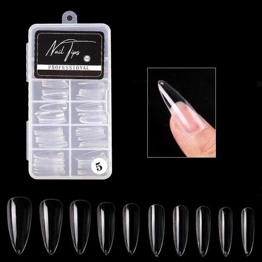 4 Boxes Nail Art Patch Ultra-Thin Seamless Finished Finished Removable Extended Fake Nail Patch(Water Drops Transparent)