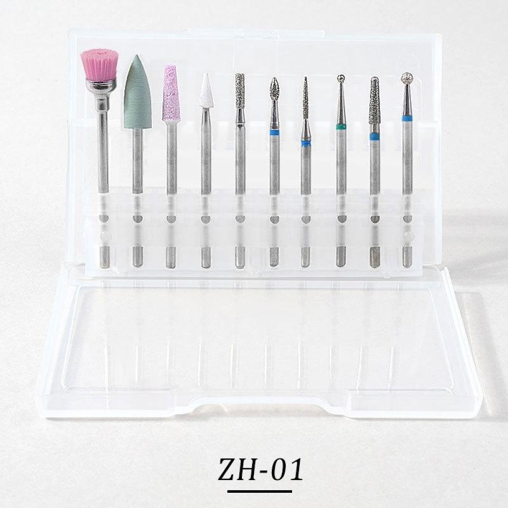 Tungsten Steel Alloy Nail Art Polished Head Set Grinding Machine Drain Brush Dead Polishing Tool, Specification: ZH01