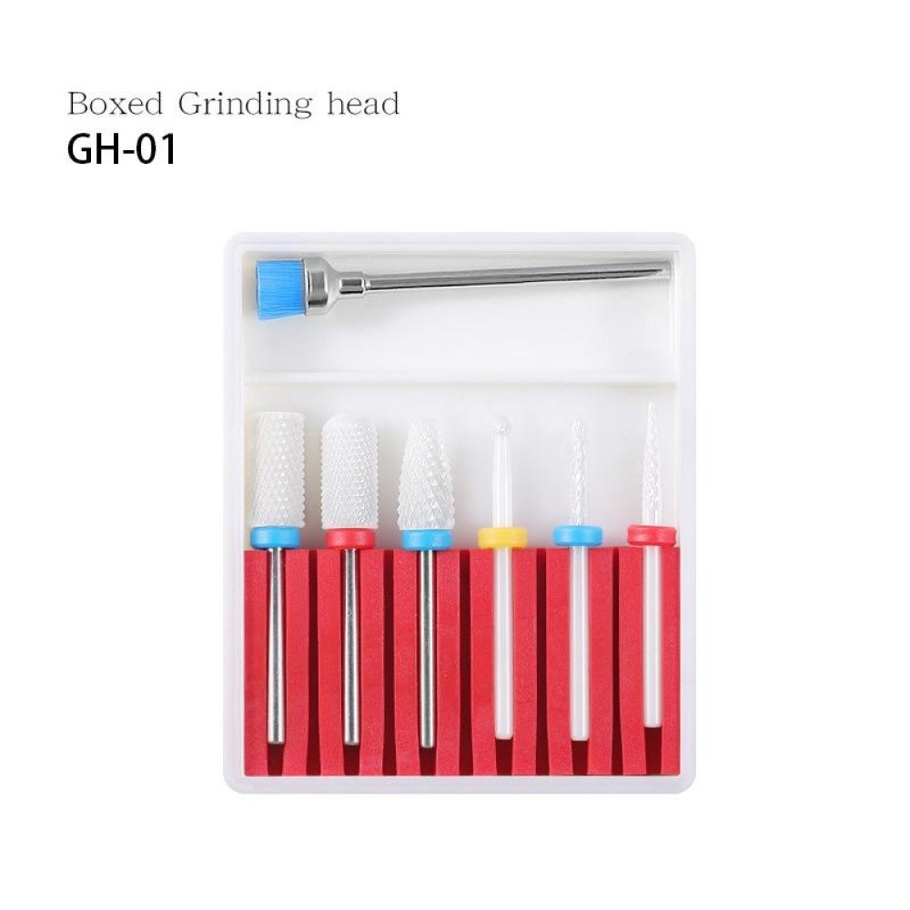 Nail Art Ceramic Tungsten Steel Alloy Grinding Heads Set Grinder Polishing Tool, Color Classification: GH-01