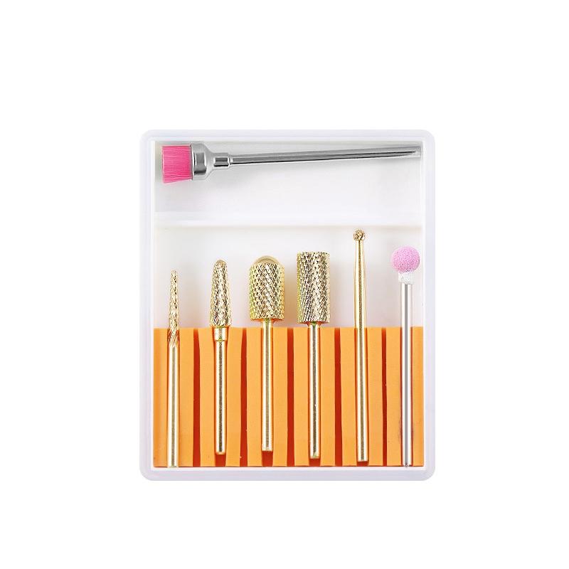 Nail Art Ceramic Tungsten Steel Alloy Grinding Heads Set Grinder Polishing Tool, Color Classification: GH-02