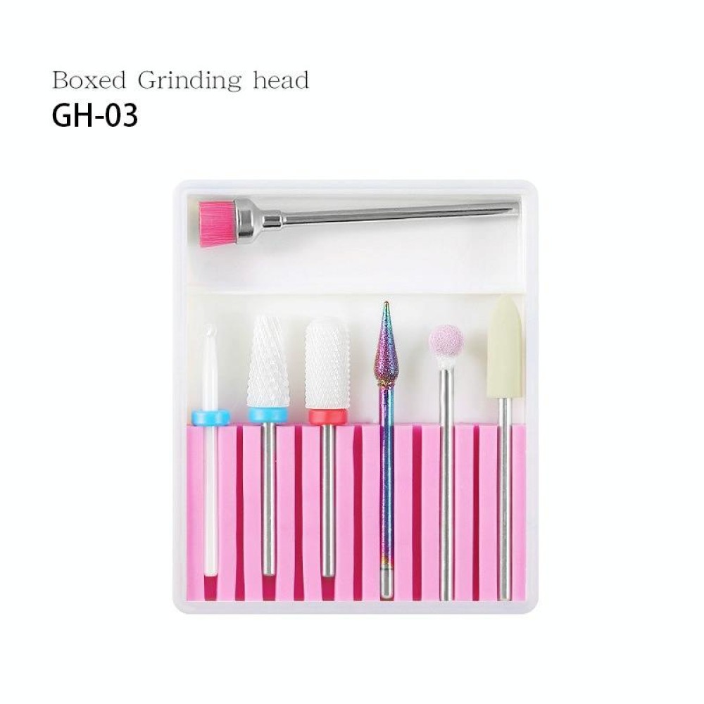 Nail Art Ceramic Tungsten Steel Alloy Grinding Heads Set Grinder Polishing Tool, Color Classification: GH-03