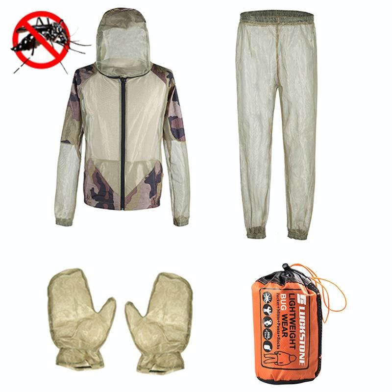 Camping Adventure Anti-Mosquito Bite Suit Summer Outdoor Fishing Breathable Mesh Anti-Mosquito Suit, Specification: Three-piece Full Set(L / XL)