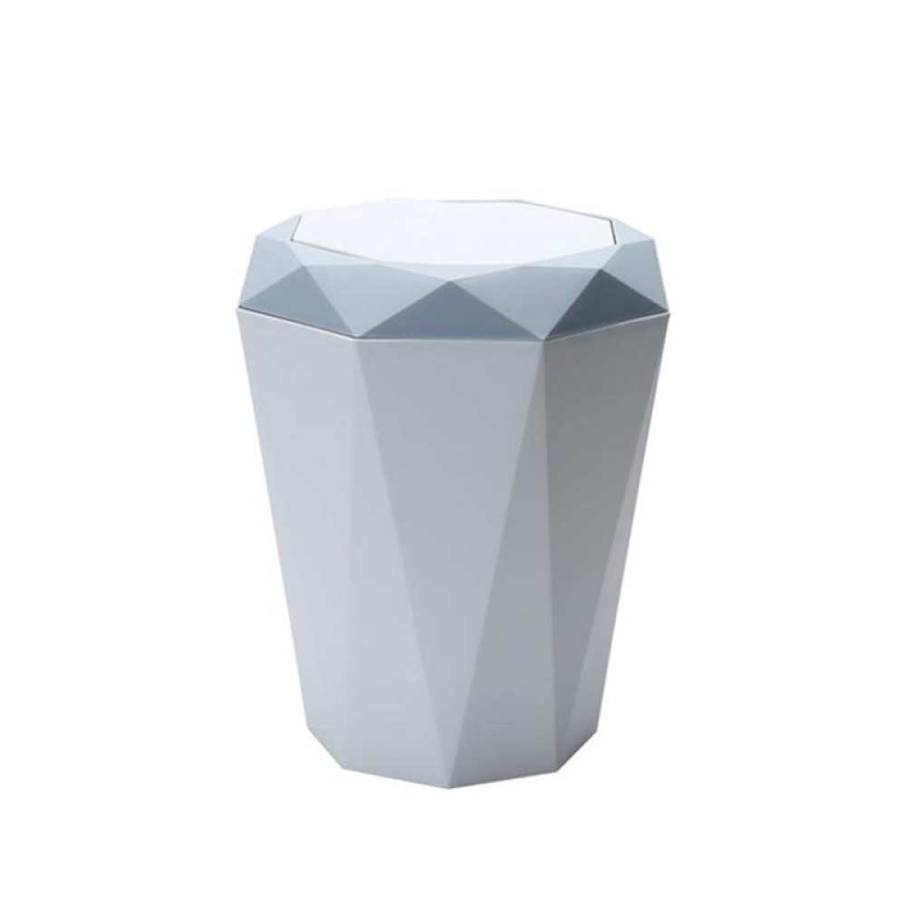 Living Room Desktop Mini Trash Can Diamond Shake Lid Trash Can, Size:L 28.6x25cm(Blue)