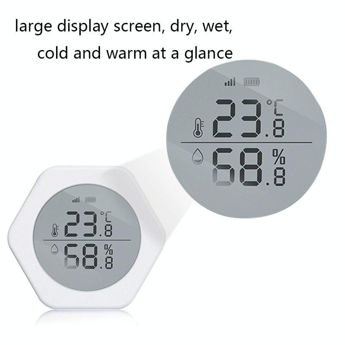 LQ-WS1 Tuya Smart Home Indoor Wireless Control Temperature And Humidity Sensor