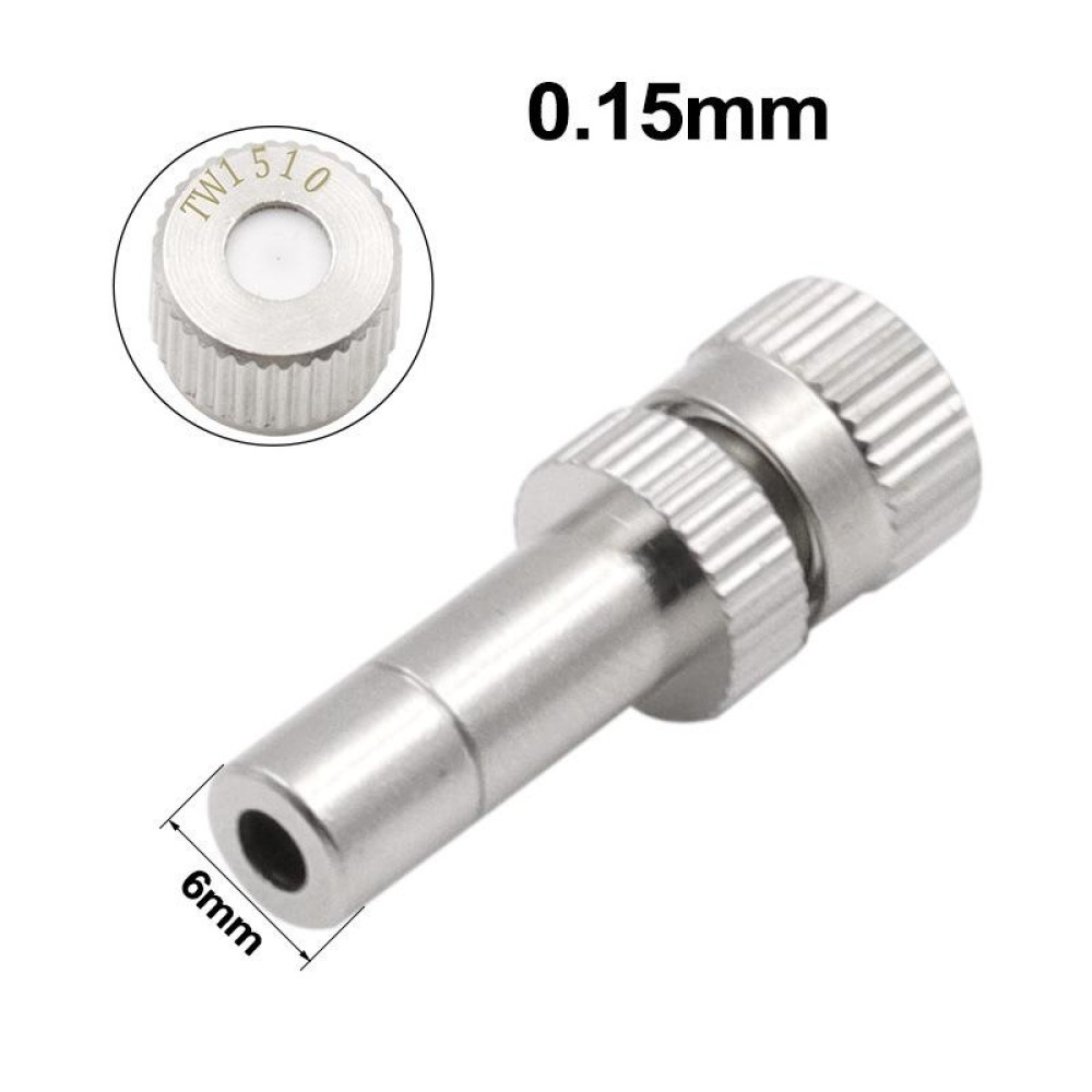 6mm Humidifying And Dedusting Cooling Atomizing Sprinkler Quick-Plug Fog Misting Nozzle, Model: 0.15mm
