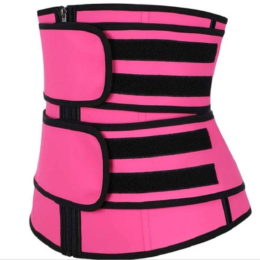 Corset Sports Body Shaping Waistband For Women, Size: XXXXL(Rose Red)