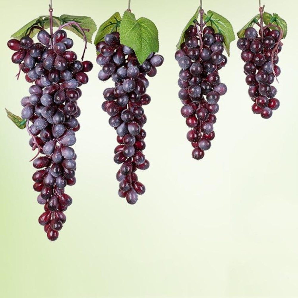 2 Bunches 110 Purple Grapes  Simulation Fruit Simulation Grapes PVC with Cream Grape Shoot Props
