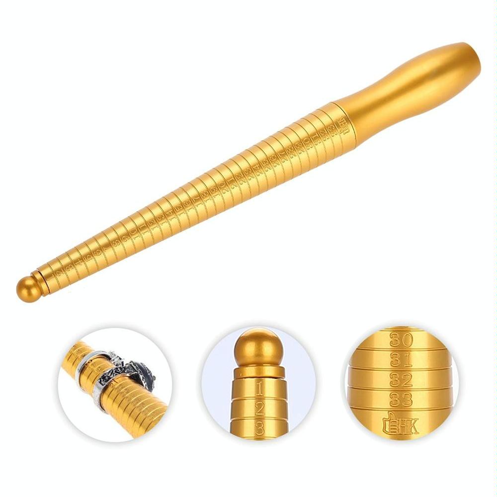 Ring Measurement Tool Ring Formation Repair Correction Adjustment Tools,Style: Golden Rod