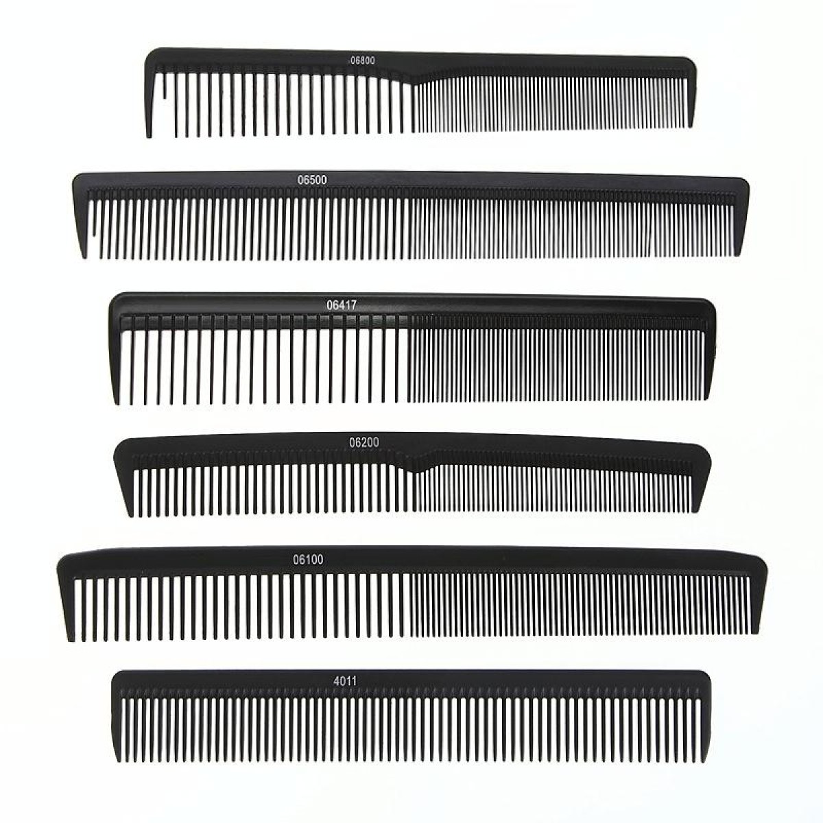 12 PCS Men Haircutting Comb Hair Salon Flat Haircutting Comb(06200)