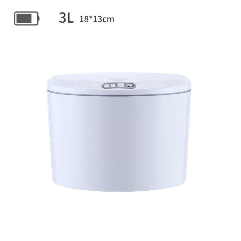 EXPED SMART Desktop Smart Induction Electric Storage Box Car Office Trash Can, Specification: 3L Battery Version (White)