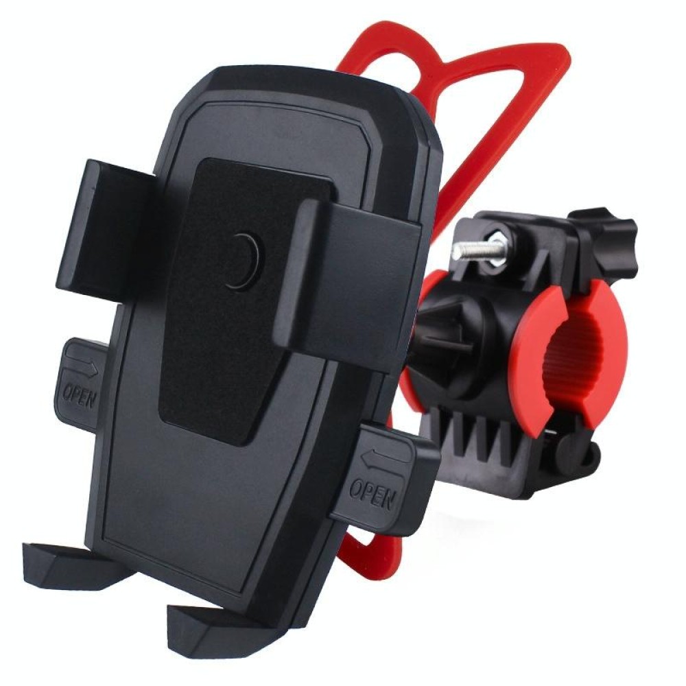 Bicycle Automatic Lock Mobile Phone Bracket 360 Degree Rotating Carrier Cycling Bracket(Black (Silicone Strap))