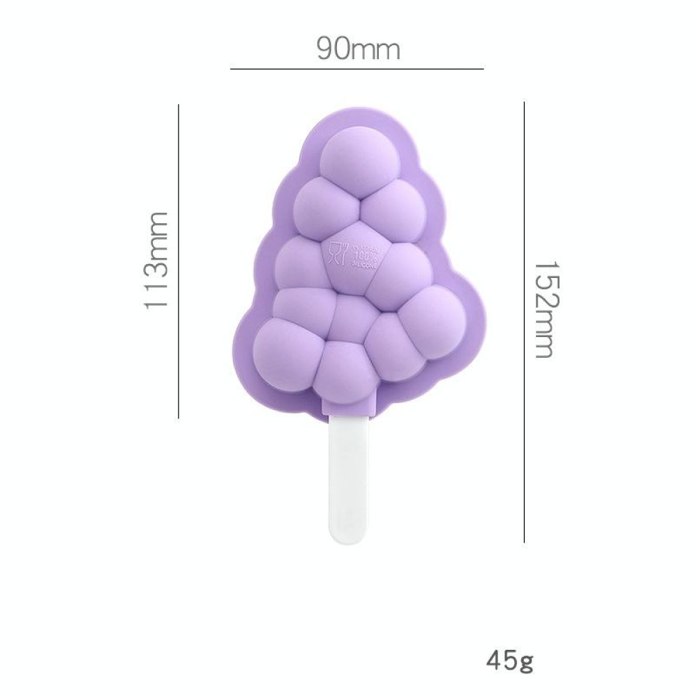 Household Silicone Popsicle Ice Cream Mold With Lid, Specification: Grape