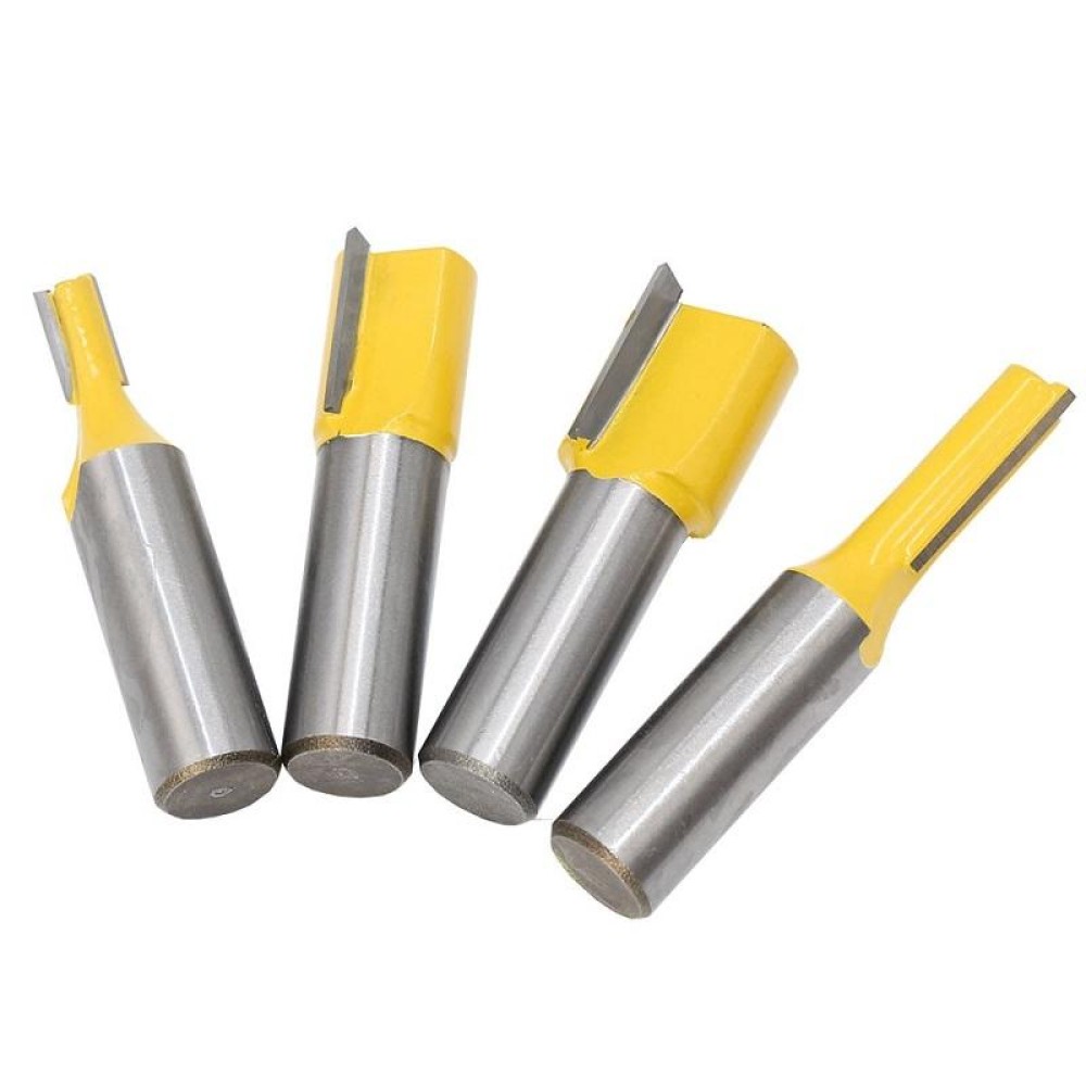 4 PCS/Set Woodworking Engraving Double-Edged Straight Knife Trimming Machine 1/2 Milling Cutter Head