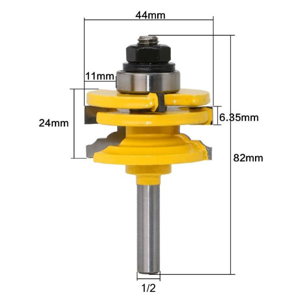 1/2 Handle Woodworking Milling Cutter For Glass Doors And Windows Engraving Tenon Cutter