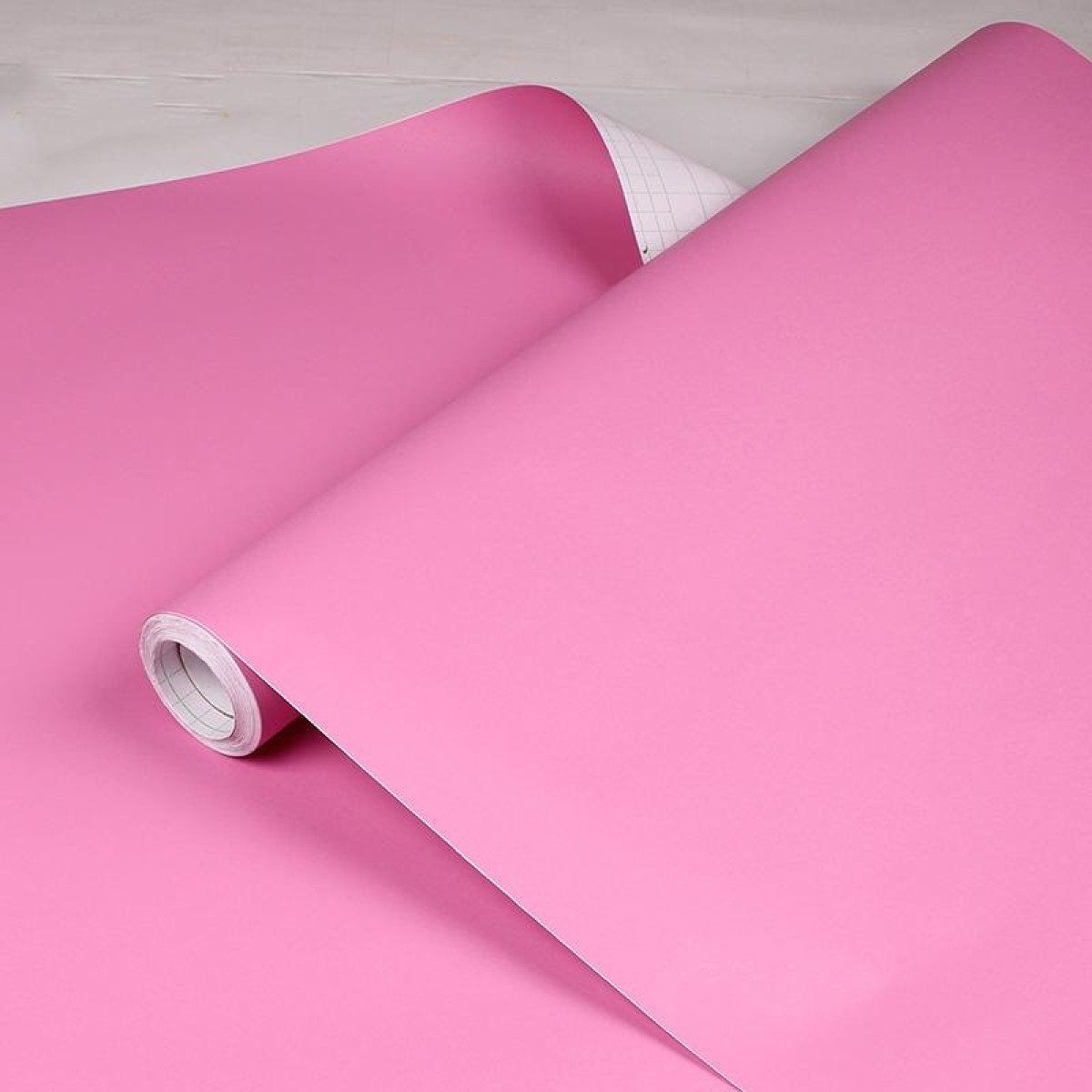 0.6x3m Self-Adhesive Plain Wallpaper PVC Thickened With Glue Solid Color Children Kindergarten Stickers(Rose Red Y805)