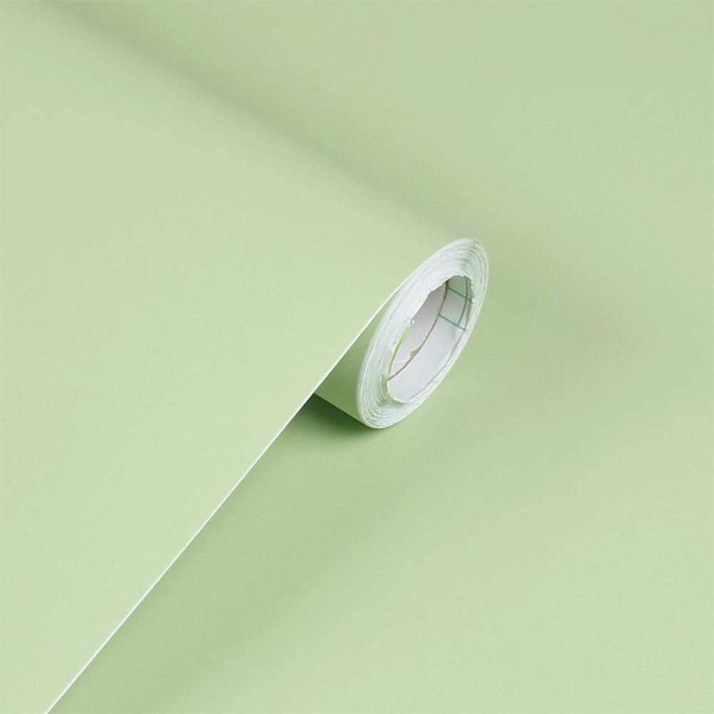 0.6x3m Self-Adhesive Plain Wallpaper PVC Thickened With Glue Solid Color Children Kindergarten Stickers(Bean Green y819)