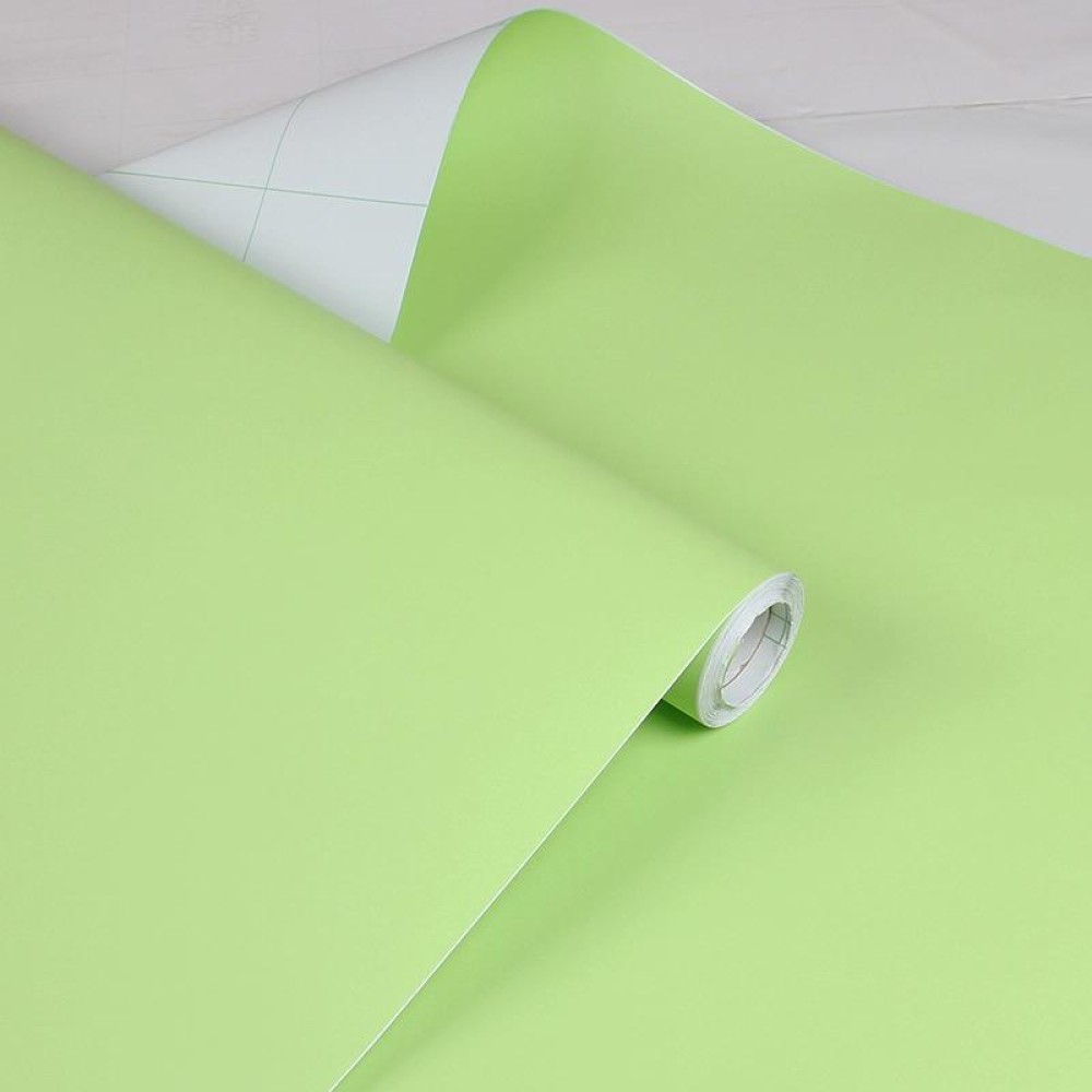 0.6x3m Self-Adhesive Plain Wallpaper PVC Thickened With Glue Solid Color Children Kindergarten Stickers(Light Green Y816)