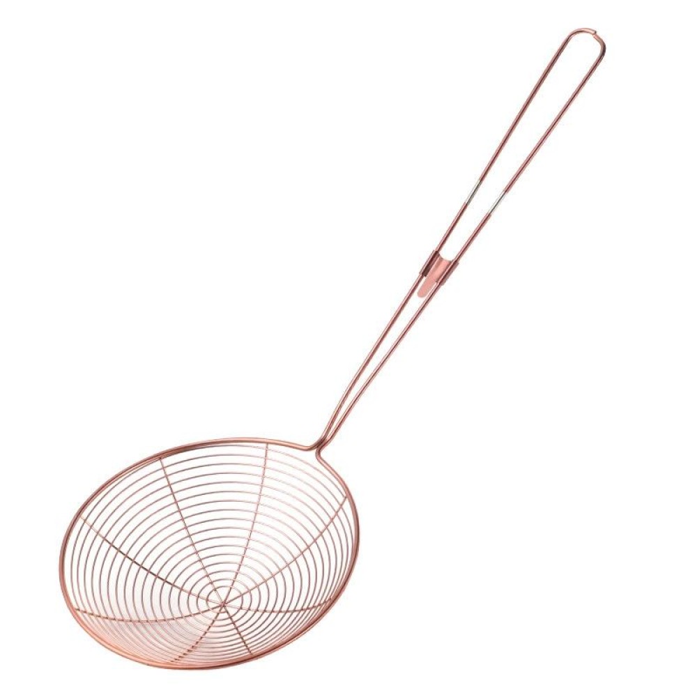 Stainless Steel Colander Noodle Spoon Oil Filter Spoon, Specification:  Rose Gold