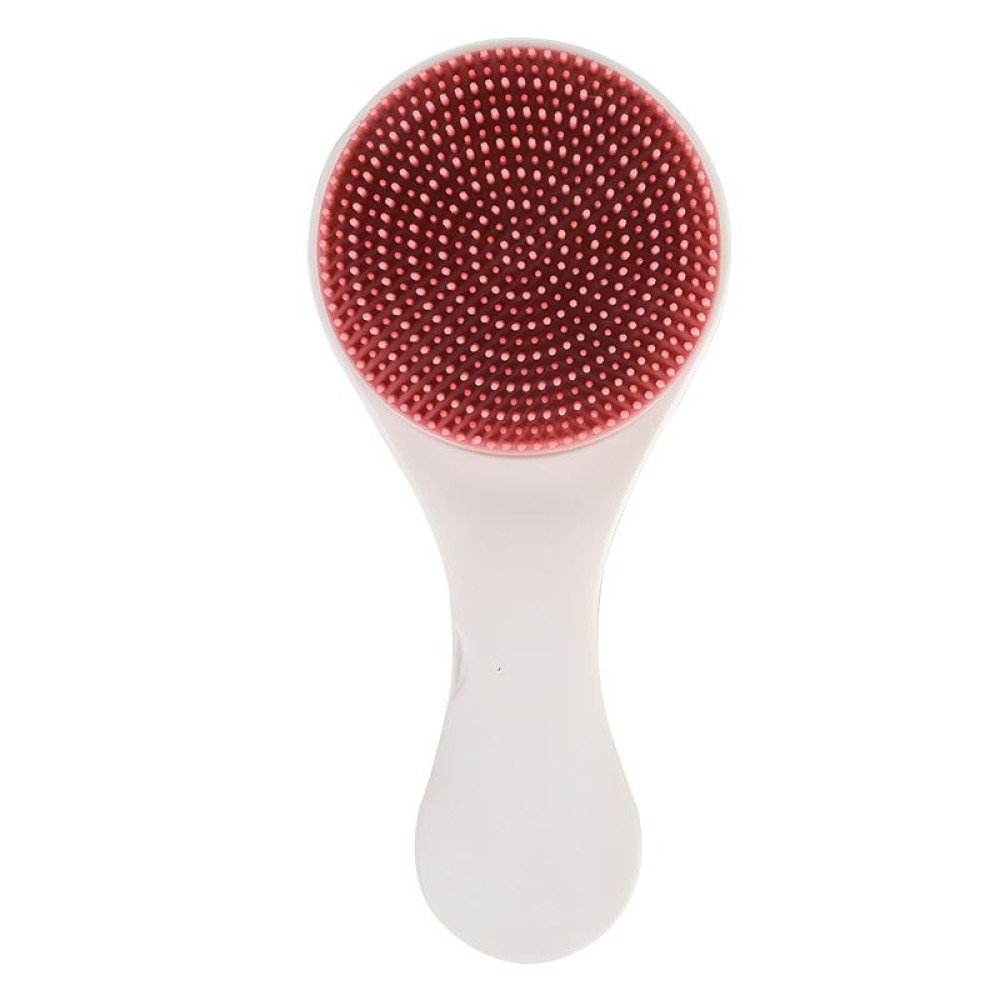 Baby Silicone Shower Massage Brush Multifunctional Shampoo Brush with Comb(Coral)