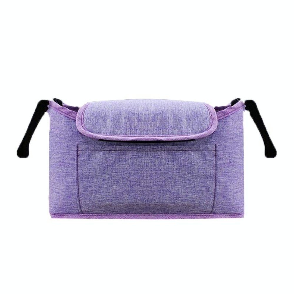 Stroller Storage Hanging Bag Multifunctional Large Capacity Stroller Bag(Linen Purple)
