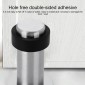 Rubber Anti-Collision Door Gear Punching Stainless Steel Round Door Resistant Home Floor-Shaped Cylindrical Door Touch, Specification: Brushed Steel 60mm With Plastic Head+Punch-free