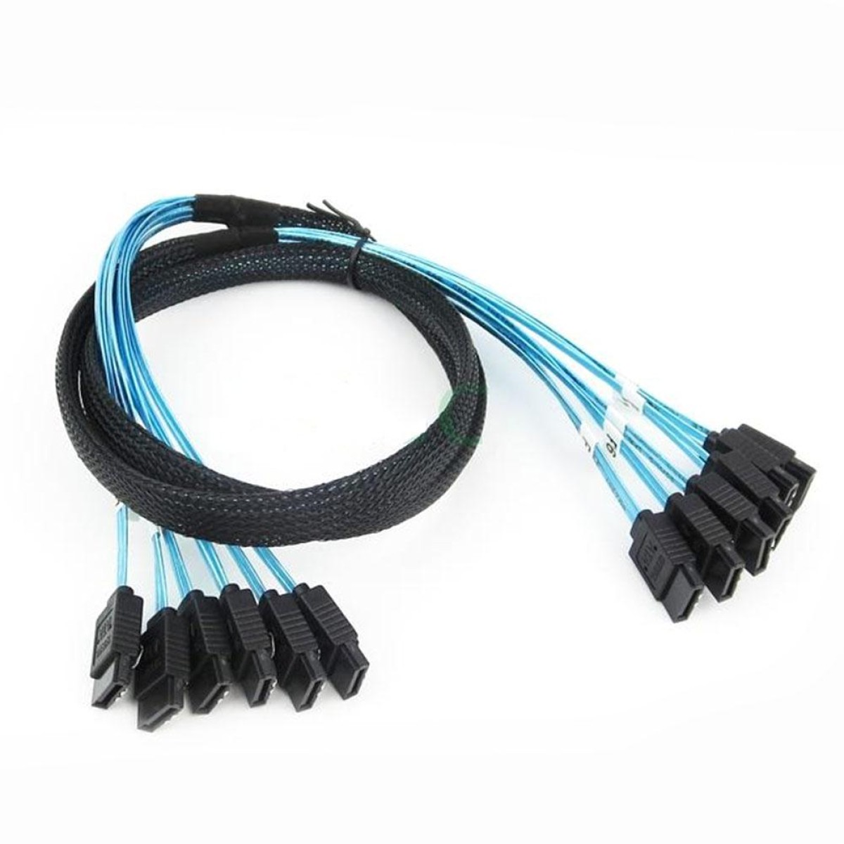 Mini SAS to SATA Data Cable With Braided Net Computer Case Hard Drive Cable,specification: 6SATA-0.5m