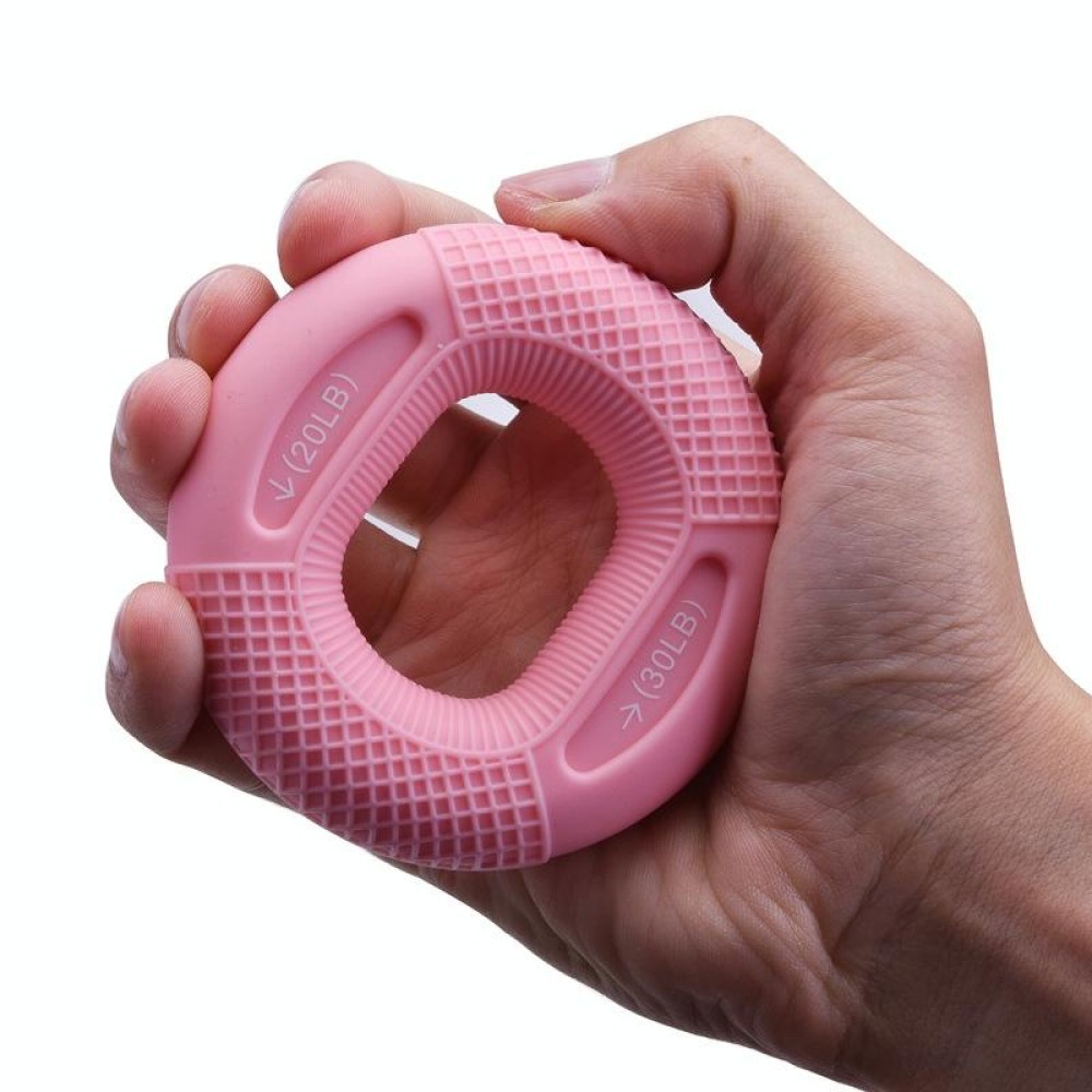 Adjustable Strength Silicone Gripper Arm Muscle Strength Rehabilitation Training Fitness Equipment, Colour: 20/30LB （Pink）