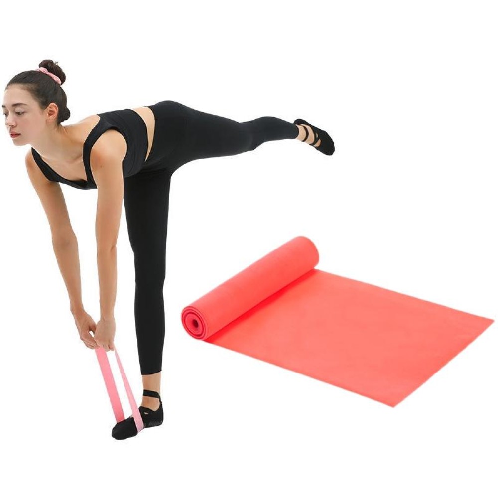 Latex Yoga Stretch Elastic Belt Hip Squat Resistance Band, Specification: 1500x150x0.35mm (Pure Red)