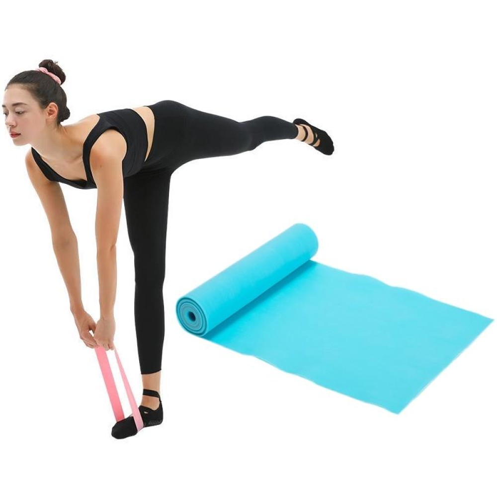 Latex Yoga Stretch Elastic Belt Hip Squat Resistance Band, Specification: 1500x150x0.35mm (Pure Blue)