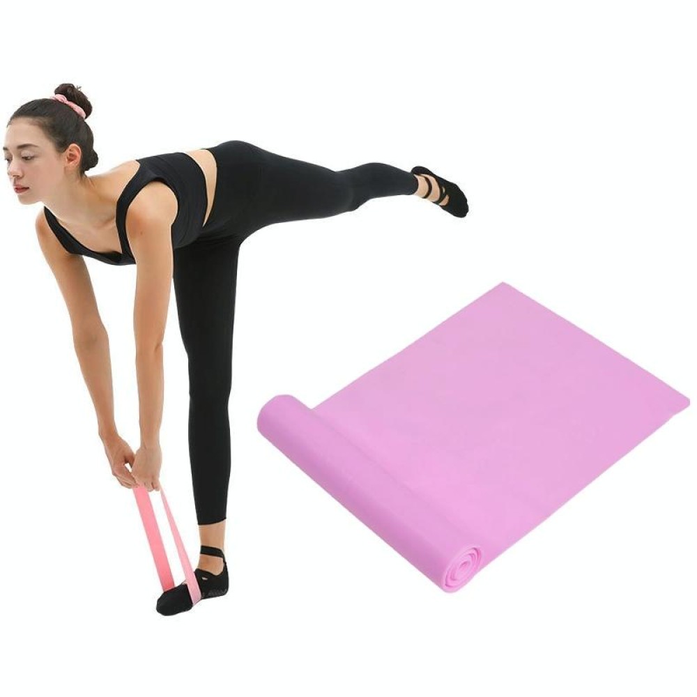 Latex Yoga Stretch Elastic Belt Hip Squat Resistance Band, Specification: 1500x150x0.35mm (Pure Purple)