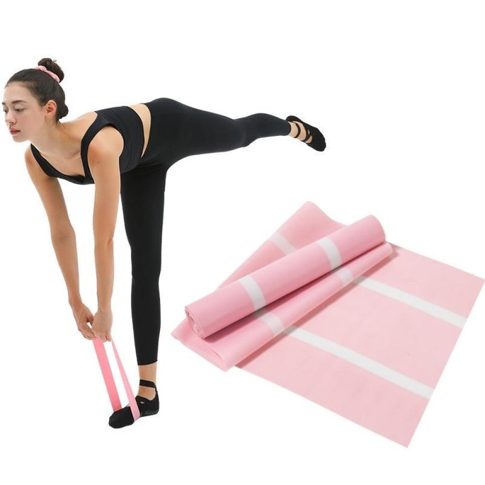 Latex Yoga Stretch Elastic Belt Hip Squat Resistance Band, Specification: 1500x150x0.35mm (Two-color Pink)