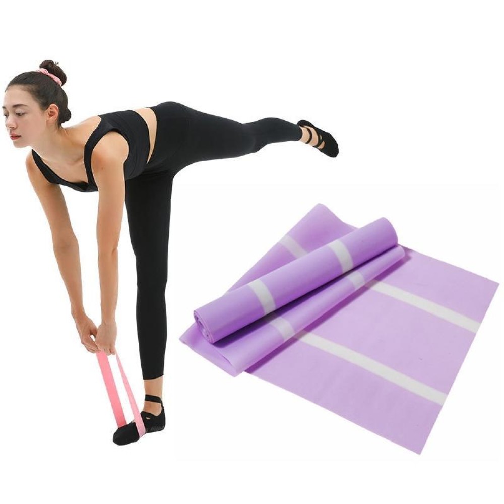 Latex Yoga Stretch Elastic Belt Hip Squat Resistance Band, Specification: 1500x150x0.35mm (Two-color Purple)