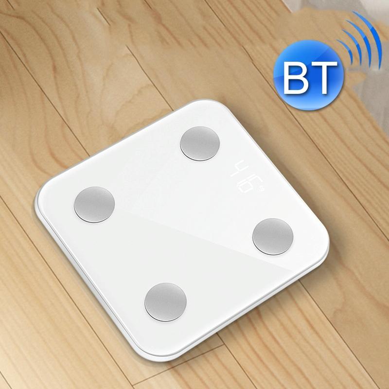 8066 Smart Body Fat Electronic Scale Home Bluetooth Weight Scale, Colour: Battery Style(White)