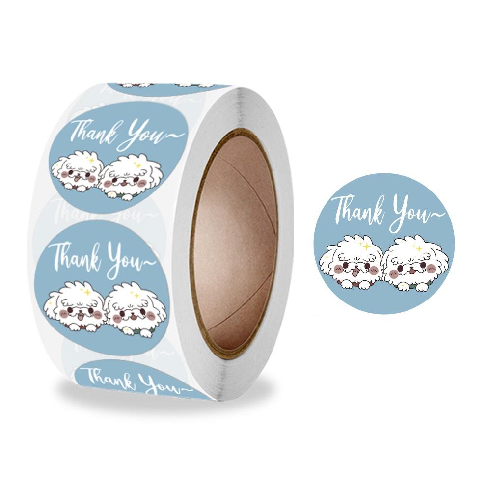 10 Rolls Seal Sticker Thank You Cute Animal Sticker Crafts Holiday Decoration Sticker, Size: 2.5cm / 1 Inch(A-308)
